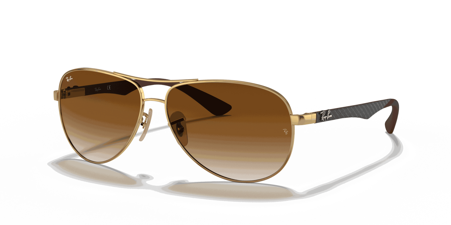 [Light Brown Gradient Lenses, Polished Arista Gold Frame]