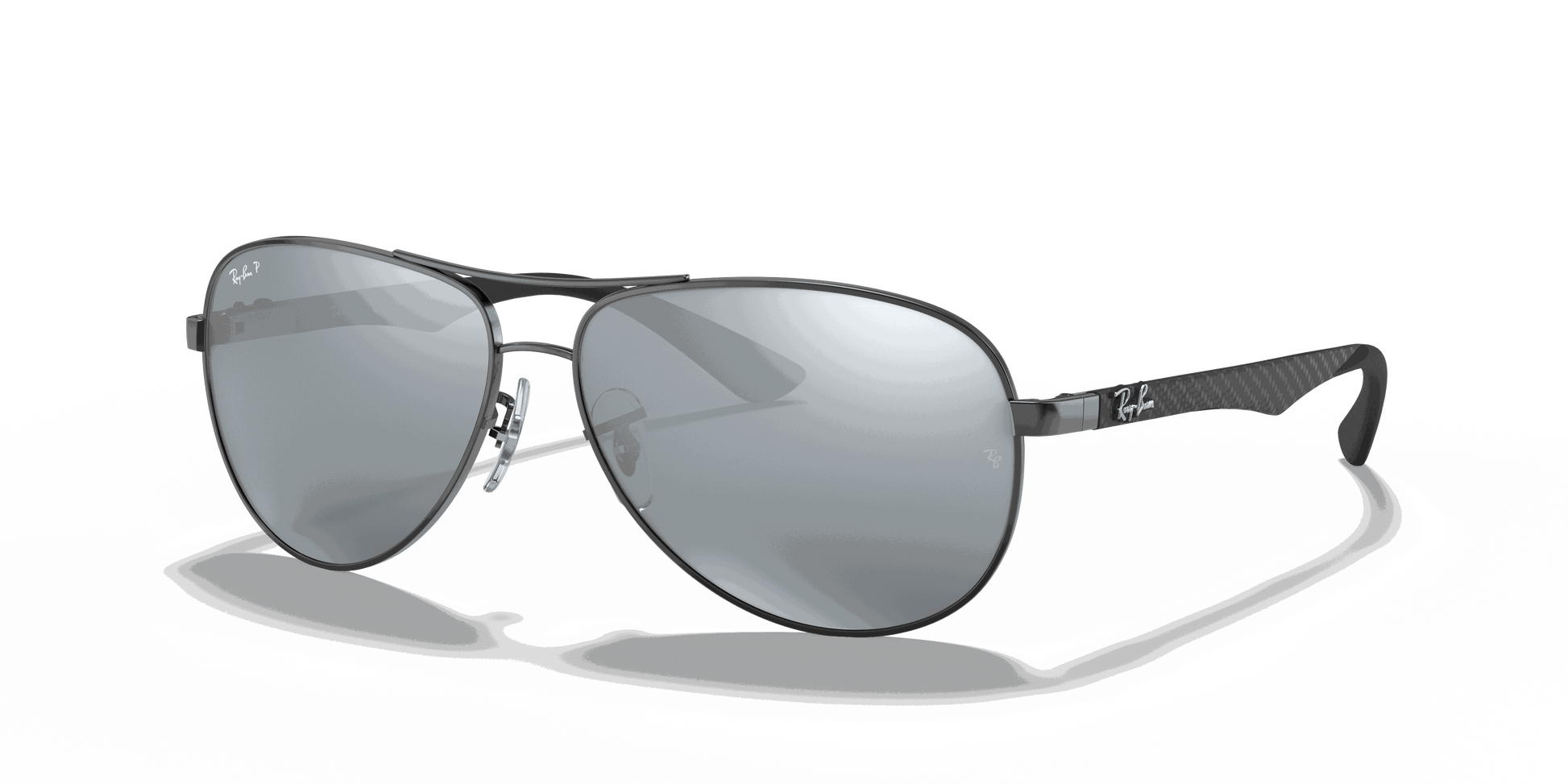 [Silver Lenses, Polished Gunmetal Frame]