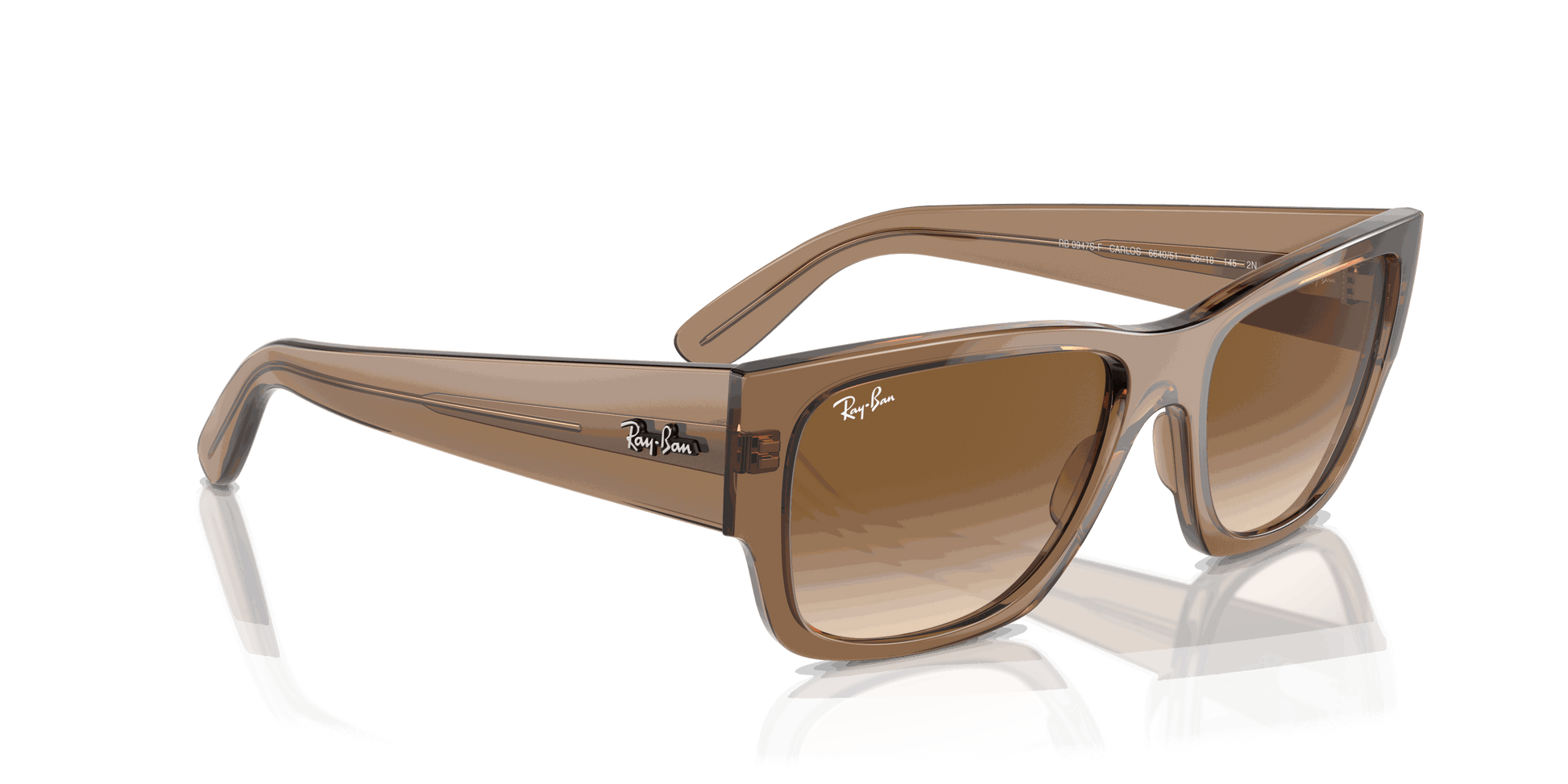 [Clear & Brown Lenses, Polished Transparent Light Brown Frame]