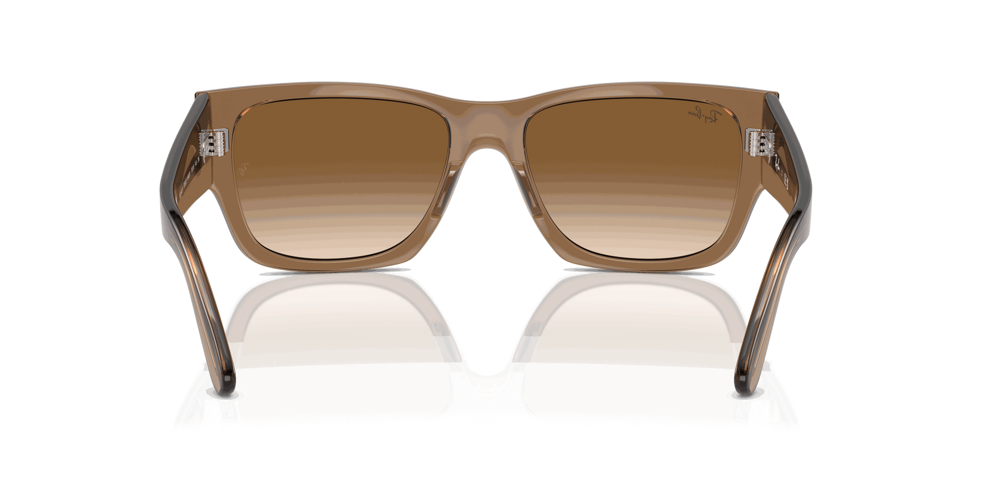 [Clear & Brown Lenses, Polished Transparent Light Brown Frame]