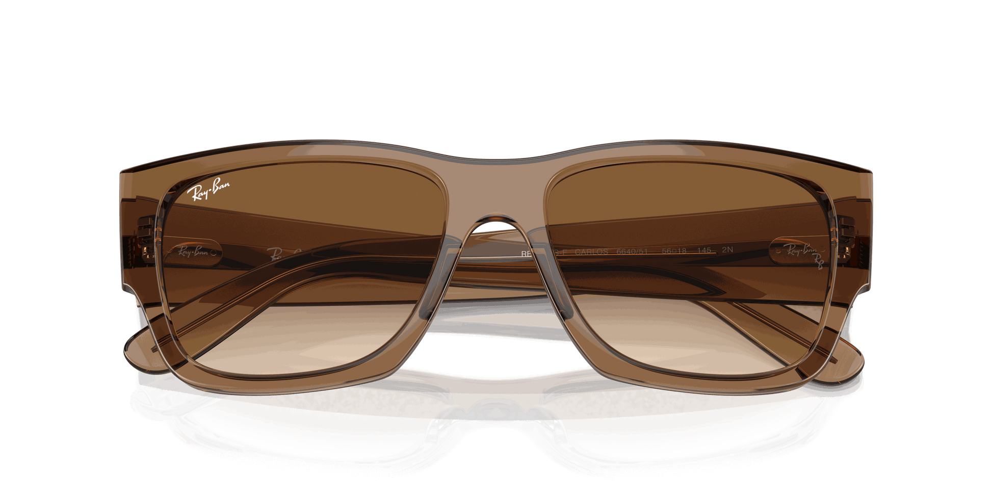 [Clear & Brown Lenses, Polished Transparent Light Brown Frame]
