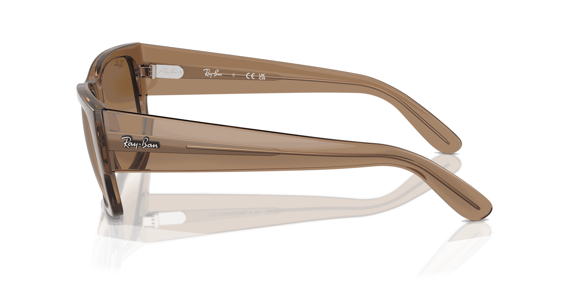 [Clear & Brown Lenses, Polished Transparent Light Brown Frame]