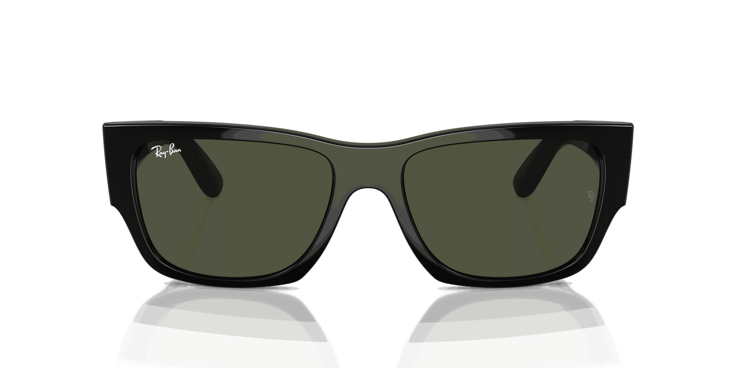 [Green Lenses, Polished Black Frame]