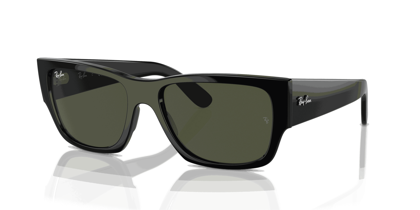 [Green Lenses, Polished Black Frame]