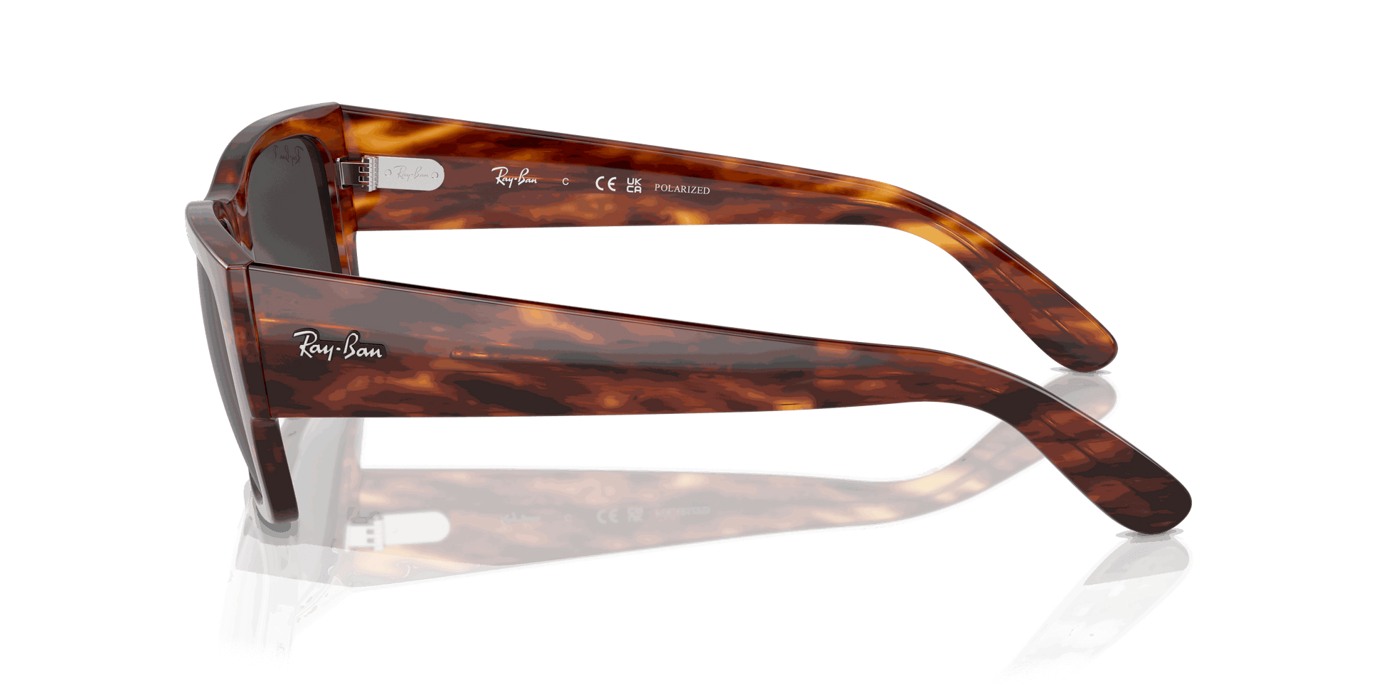 [Black Lenses, Polished Striped Havana Frame]