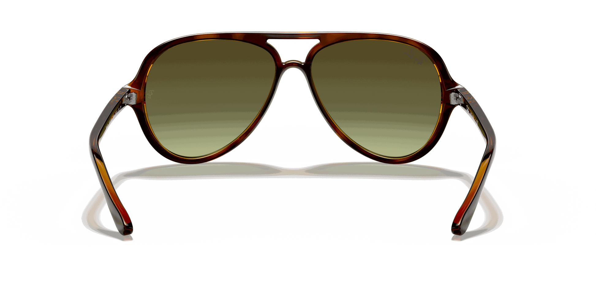 [Green Gradient Lenses, Polished Light Havana Frame]