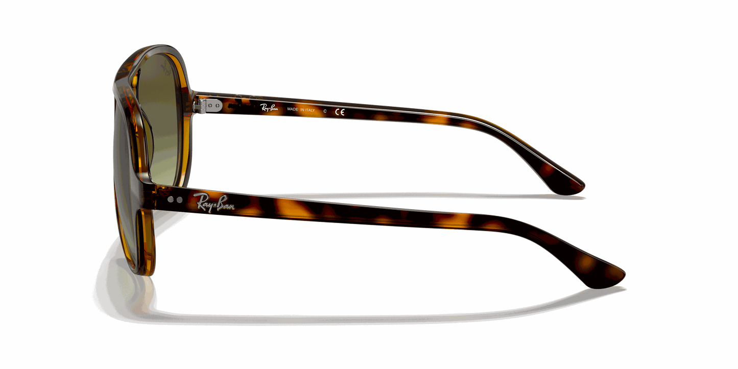 [Green Gradient Lenses, Polished Light Havana Frame]