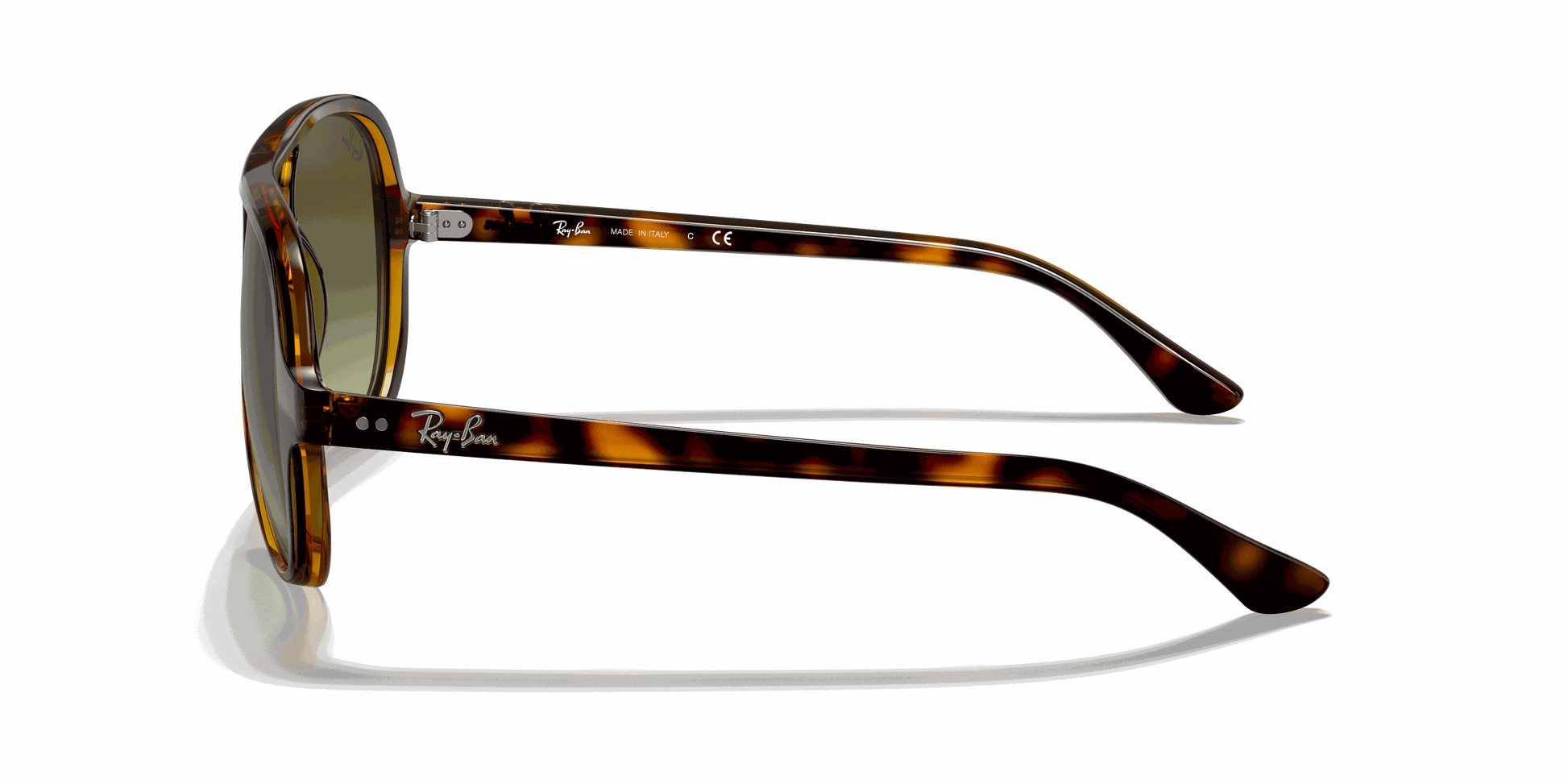 [Green Gradient Lenses, Polished Light Havana Frame]