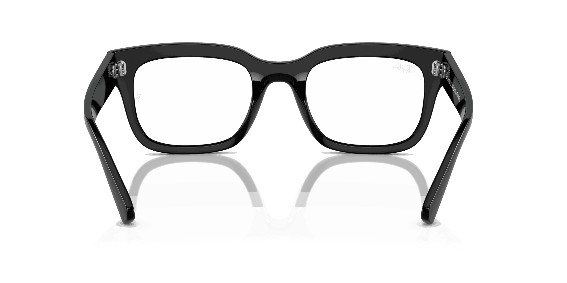 [Clear Lenses, Polished Black Frame]