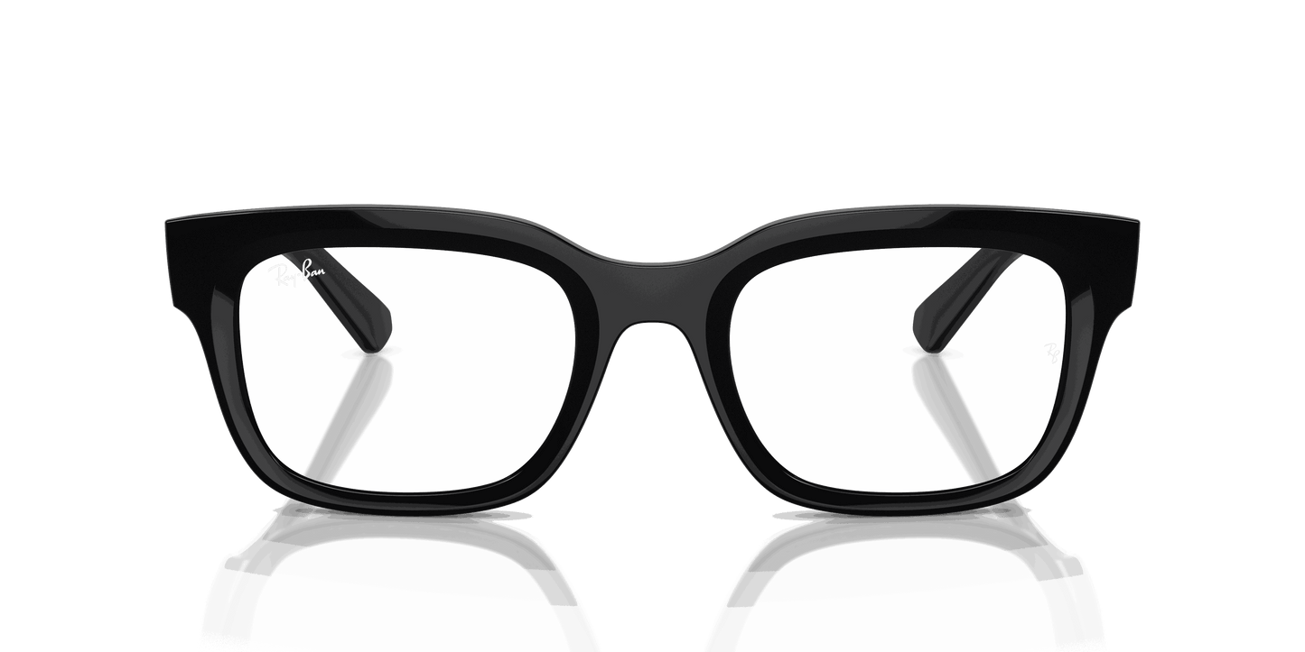 [Clear Lenses, Polished Black Frame]