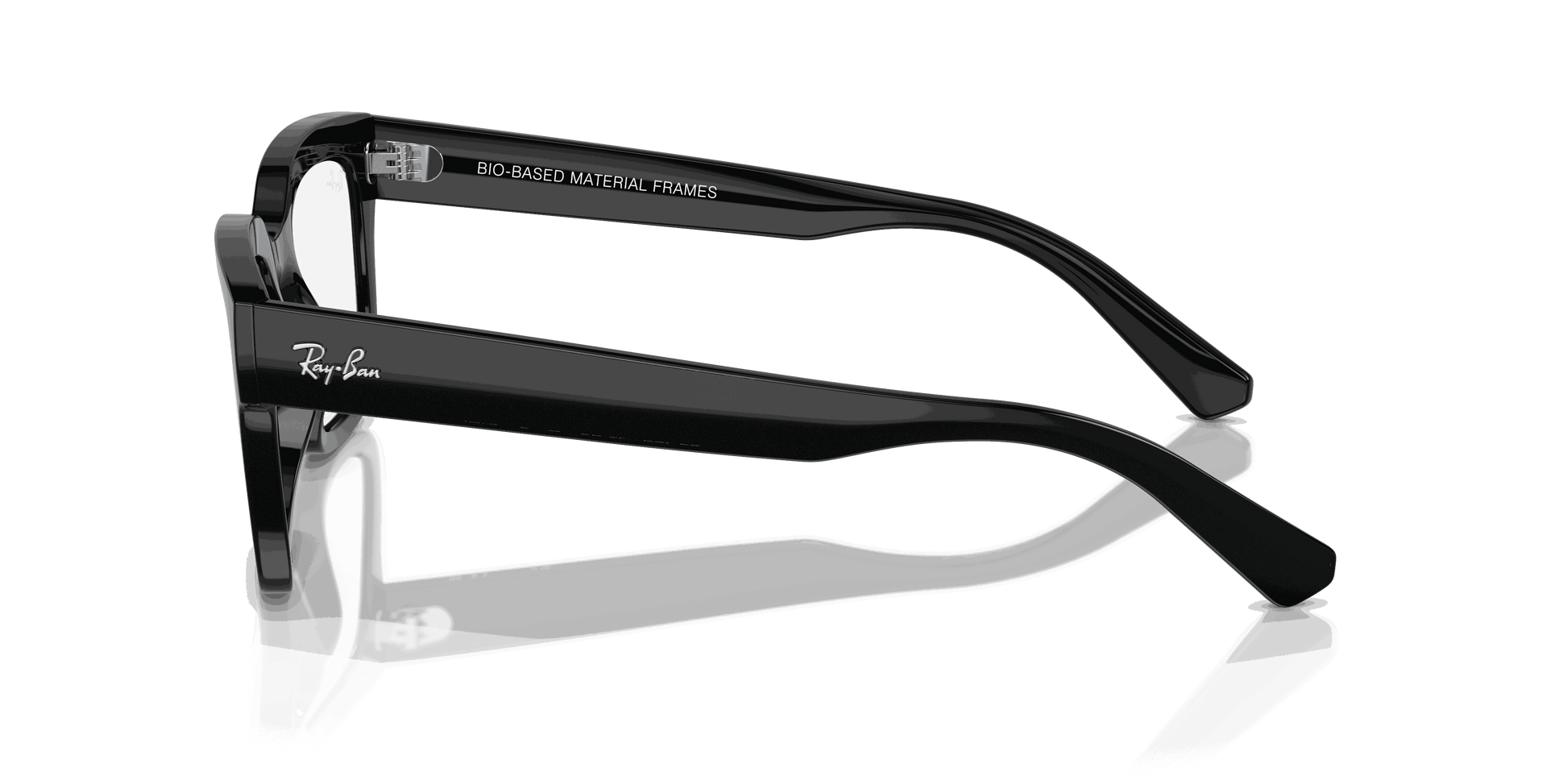 [Clear Lenses, Polished Black Frame]