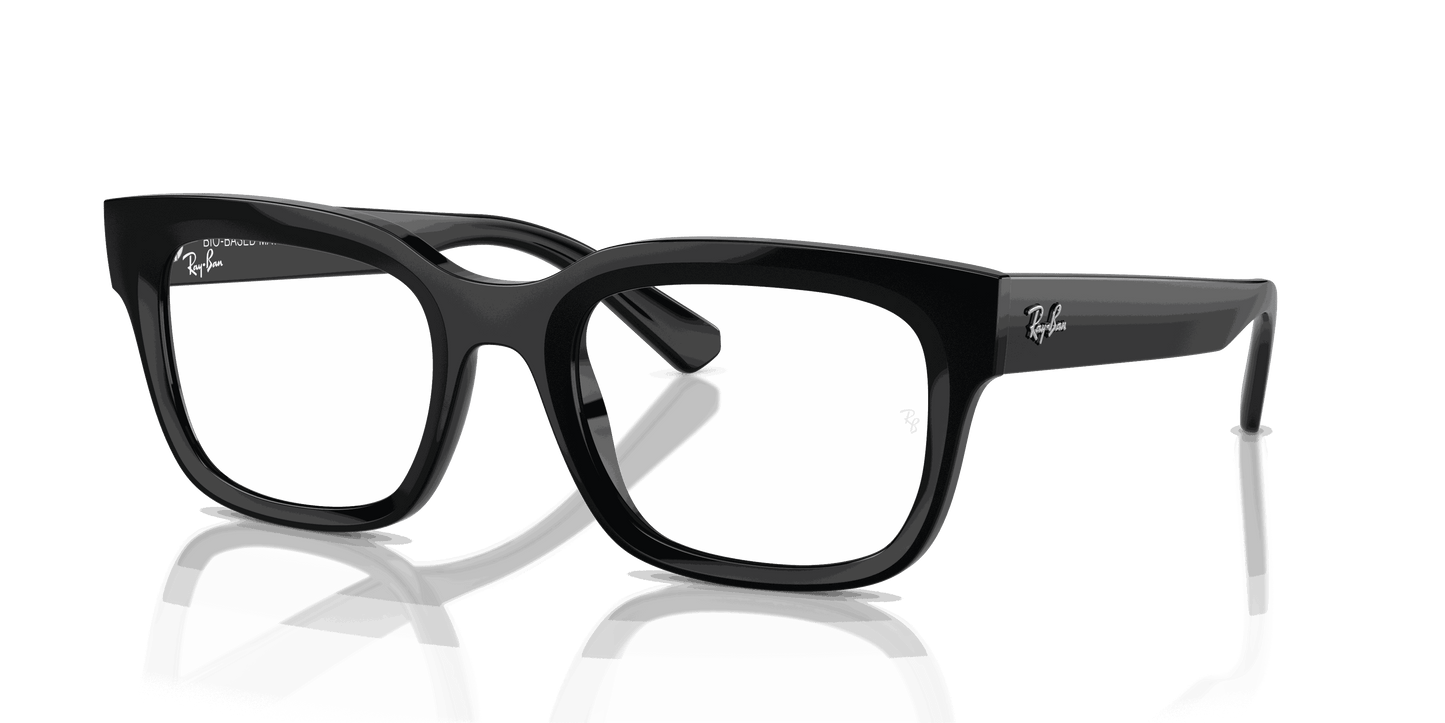 [Clear Lenses, Polished Black Frame]