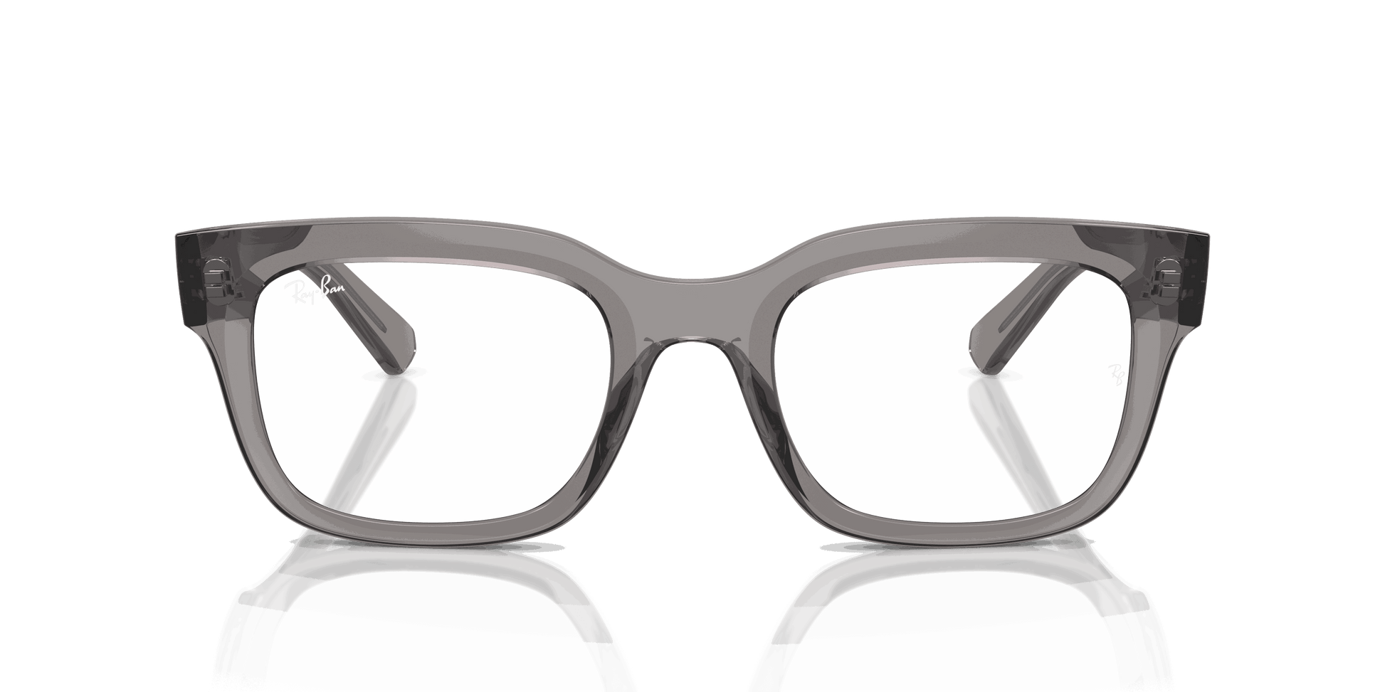 [Clear Lenses, Polished Transparent Grey Frame]
