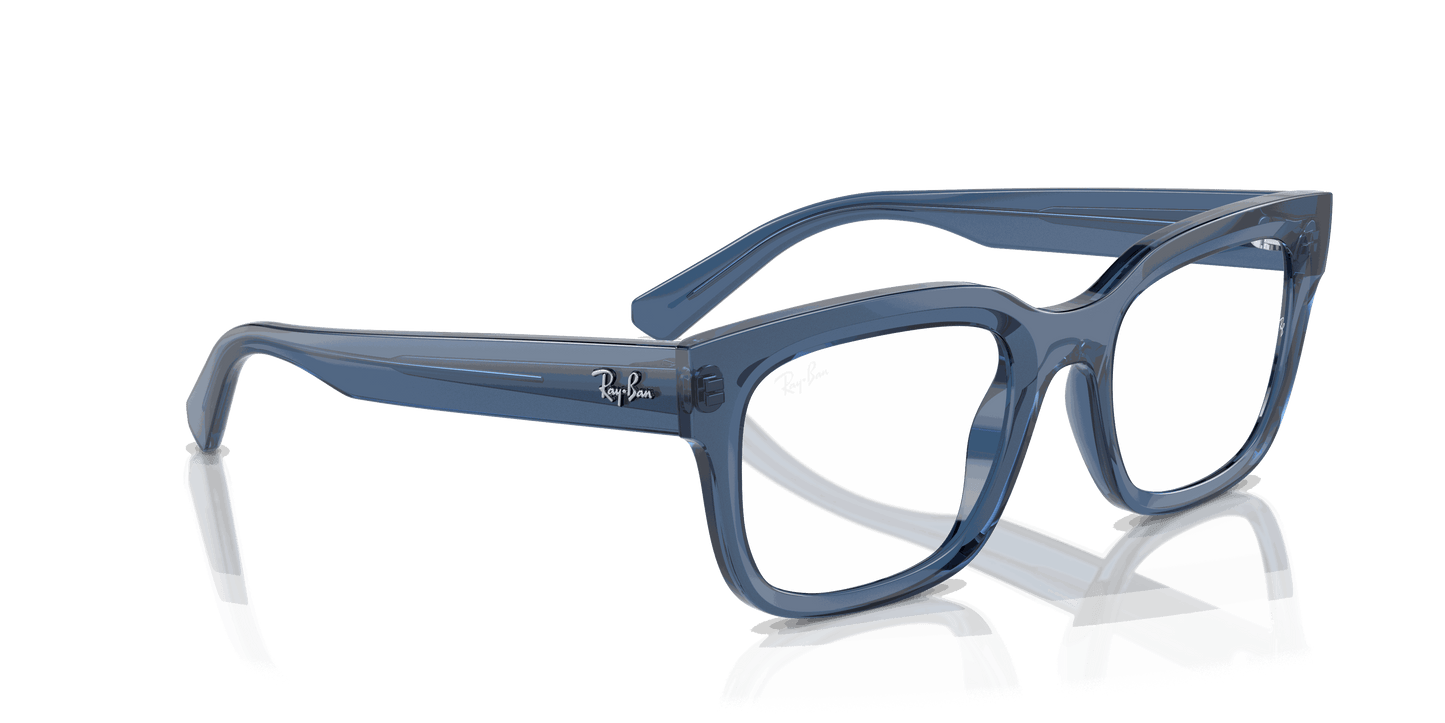 [Clear Lenses, Polished Transparent Dark Blue Frame]
