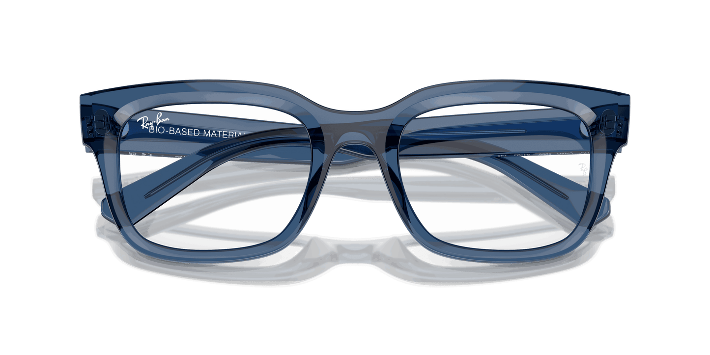 [Clear Lenses, Polished Transparent Dark Blue Frame]
