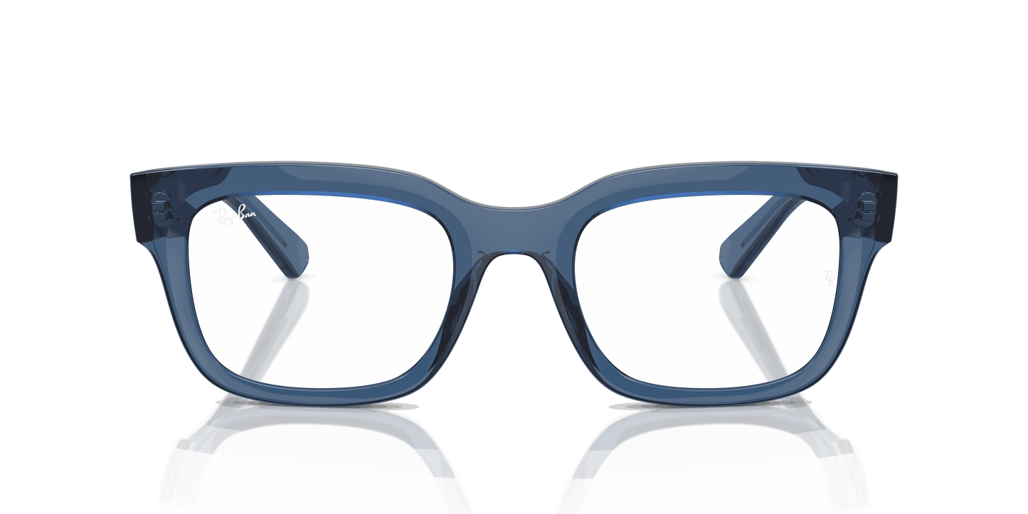 [Clear Lenses, Polished Transparent Dark Blue Frame]