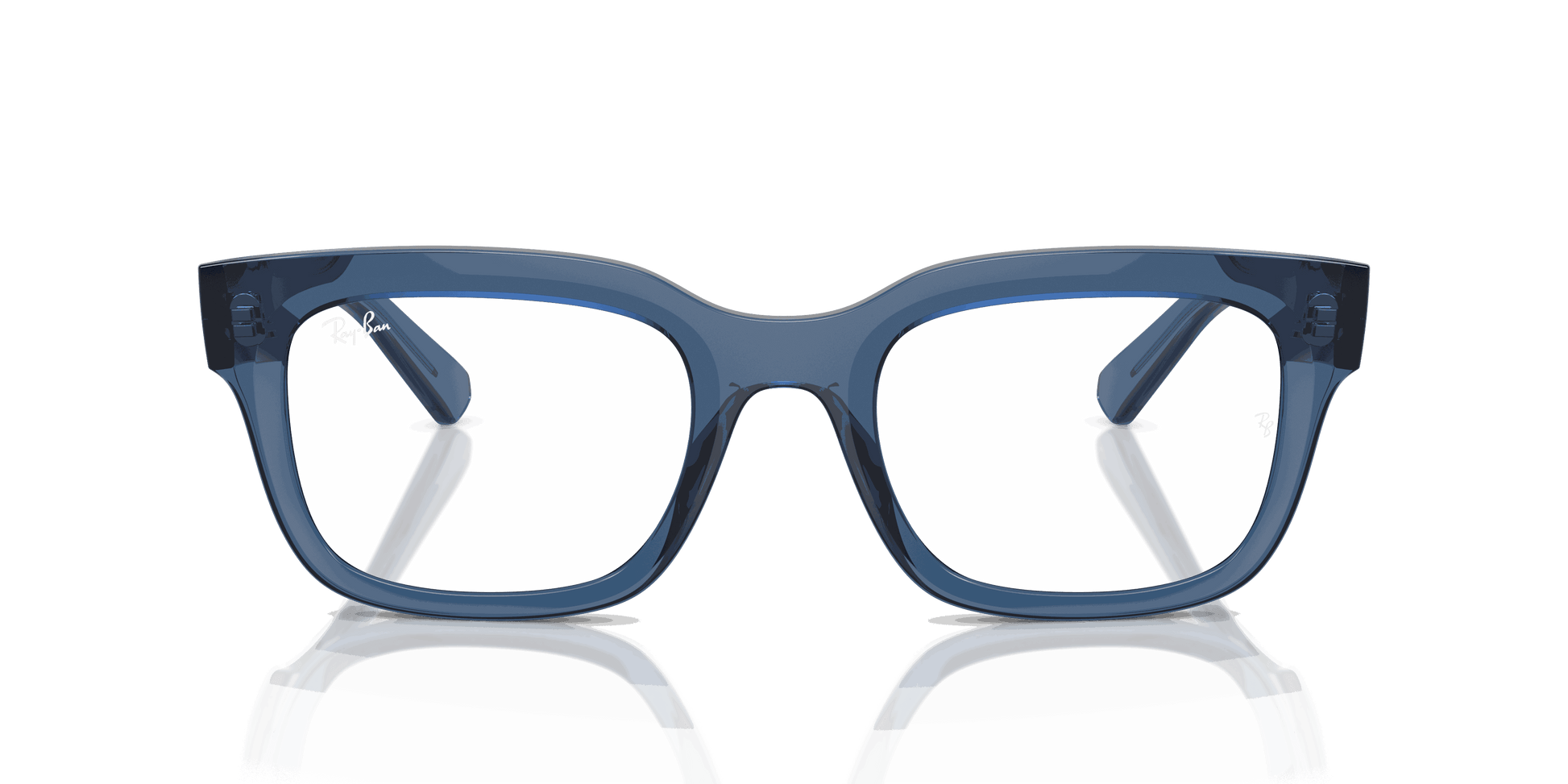 [Clear Lenses, Polished Transparent Dark Blue Frame]