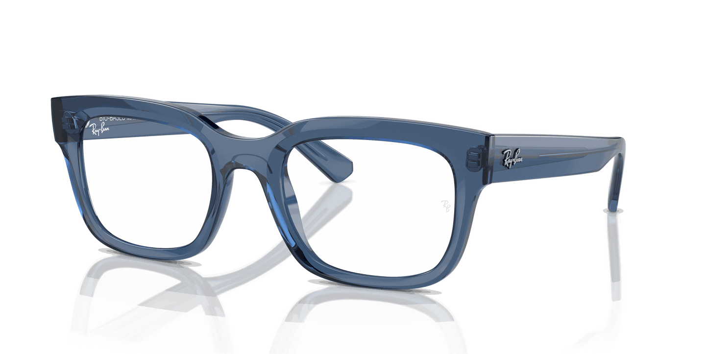 [Clear Lenses, Polished Transparent Dark Blue Frame]