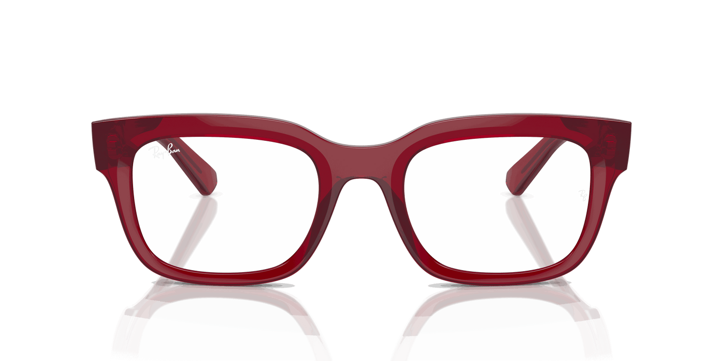 [Clear Lenses, Polished Transparent Red Frame]