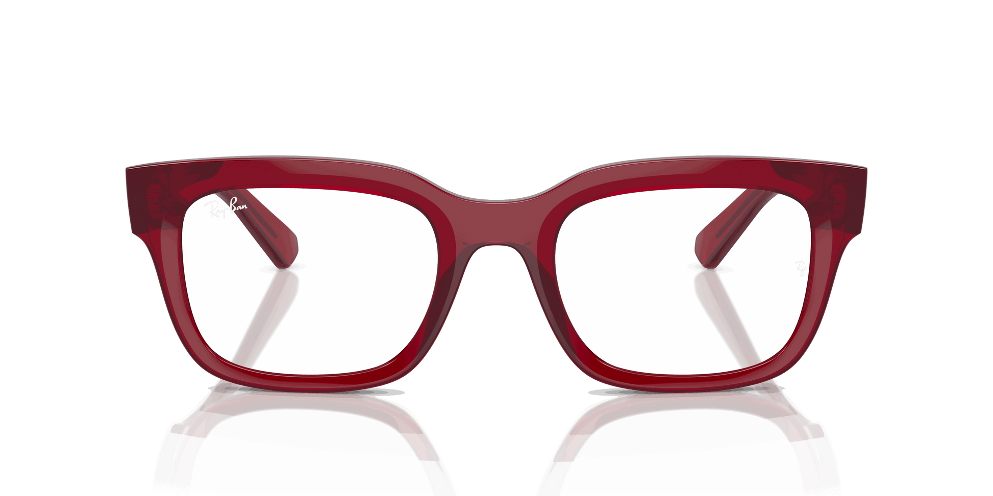 [Clear Lenses, Polished Transparent Red Frame]