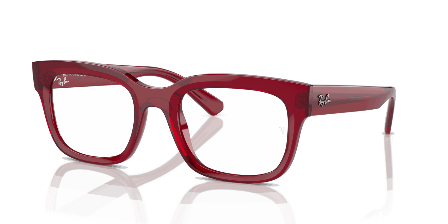 [Clear Lenses, Polished Transparent Red Frame]