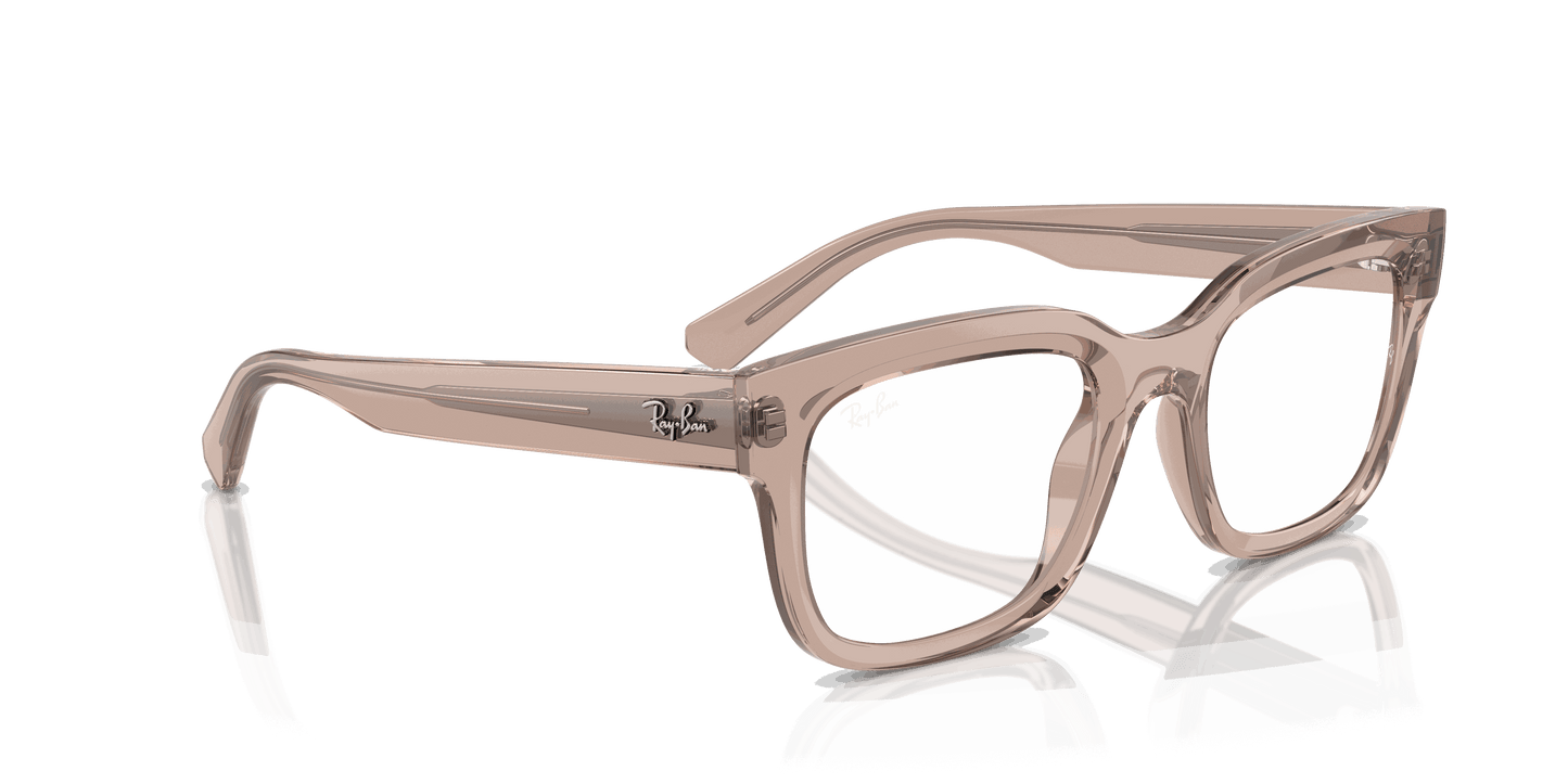 [Clear Lenses, Polished Transparent Light Brown Frame]