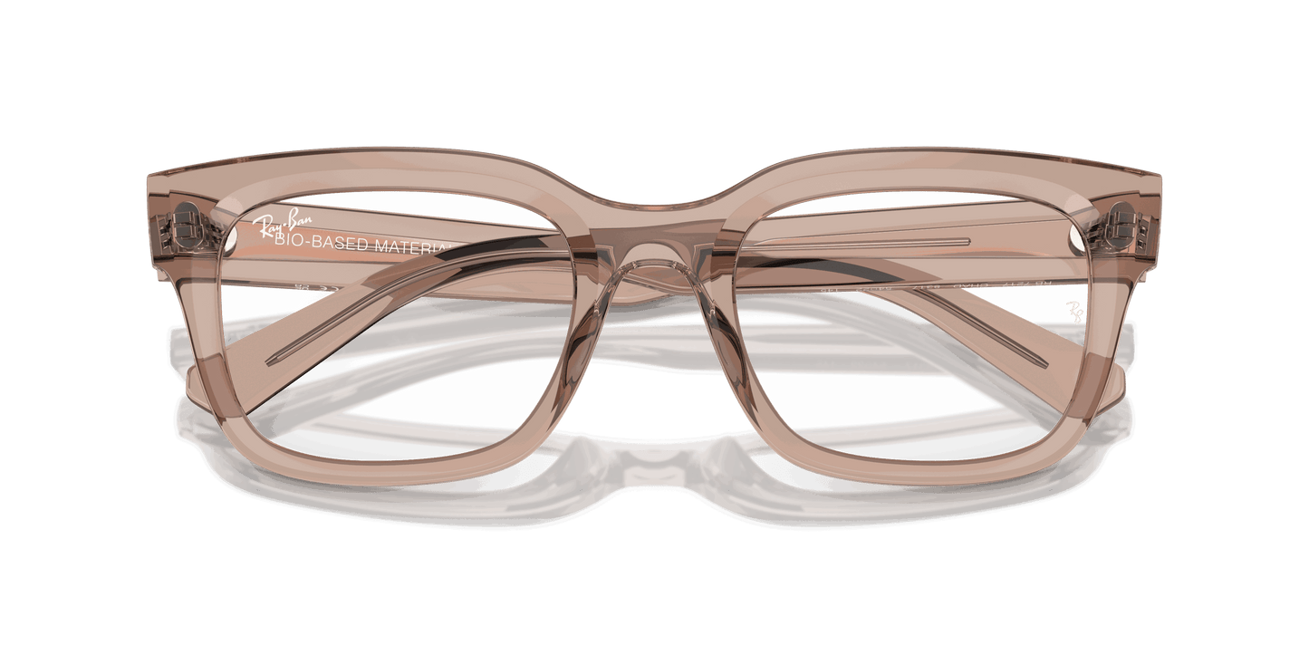 [Clear Lenses, Polished Transparent Light Brown Frame]