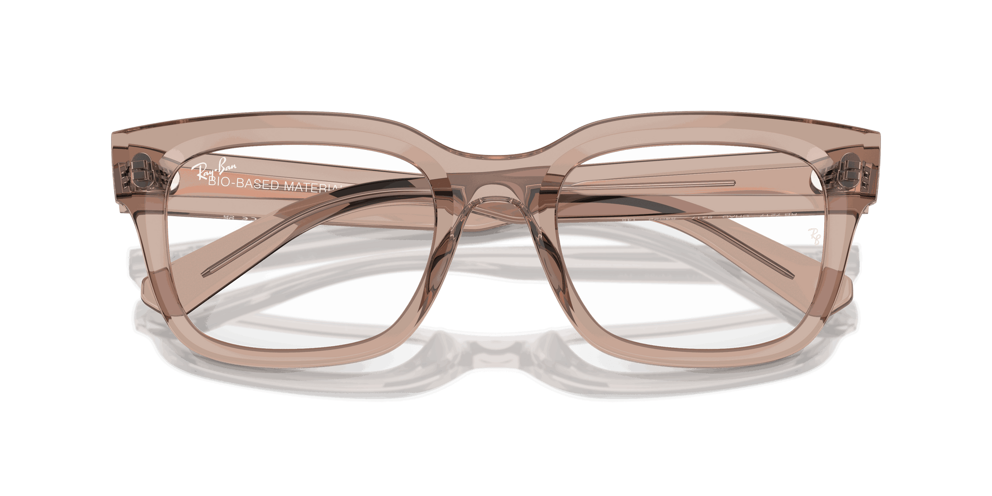 [Clear Lenses, Polished Transparent Light Brown Frame]
