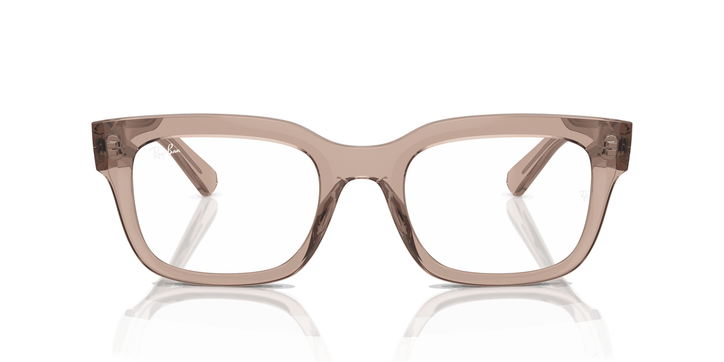 [Clear Lenses, Polished Transparent Light Brown Frame]