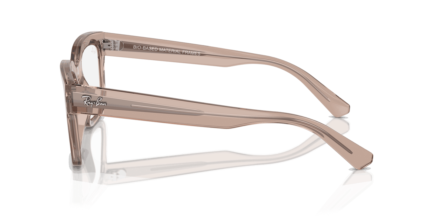 [Clear Lenses, Polished Transparent Light Brown Frame]