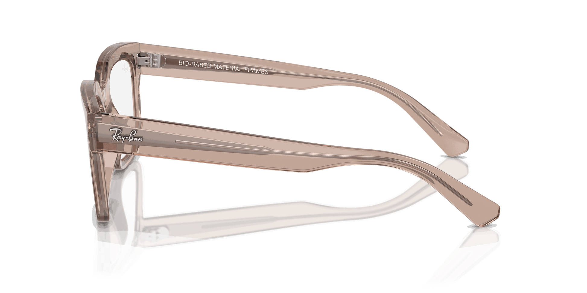 [Clear Lenses, Polished Transparent Light Brown Frame]