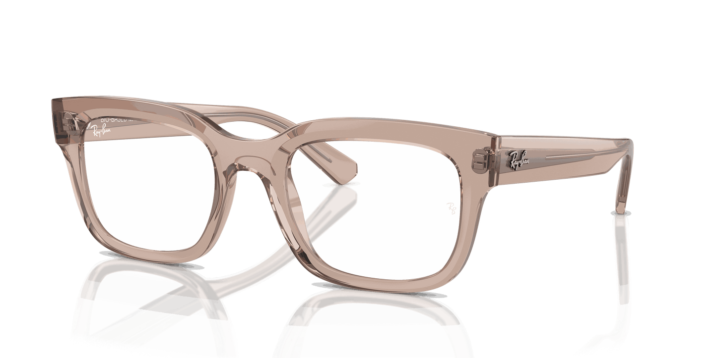 [Clear Lenses, Polished Transparent Light Brown Frame]