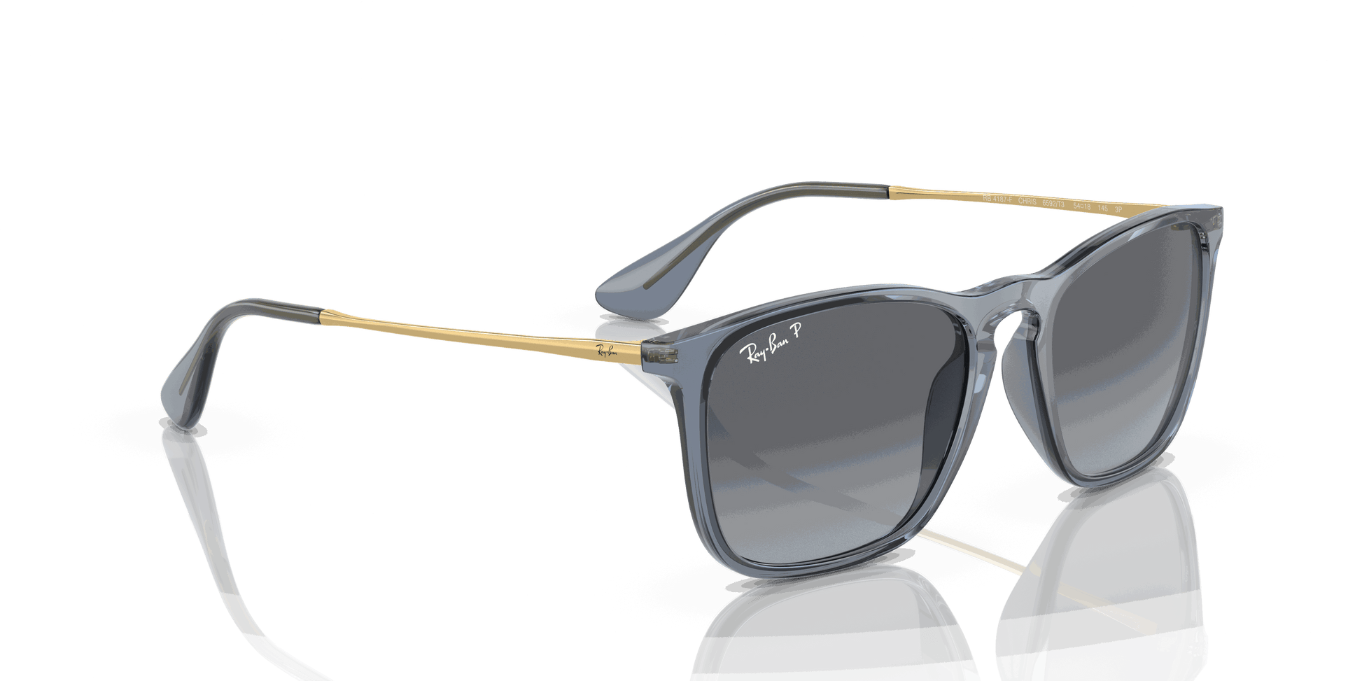 [Grey Lenses, Polished Transparent Blue Frame]