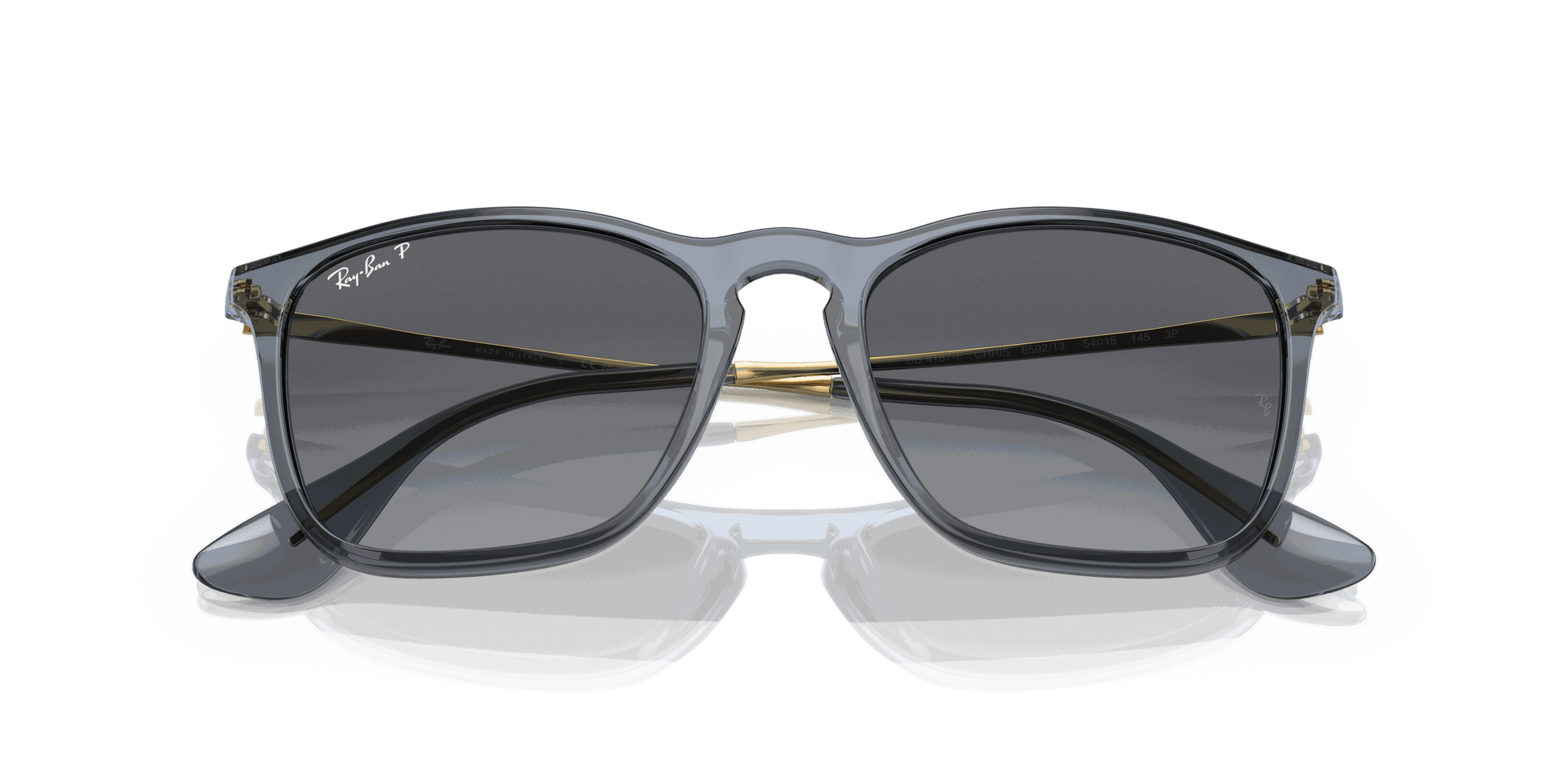 [Grey Lenses, Polished Transparent Blue Frame]