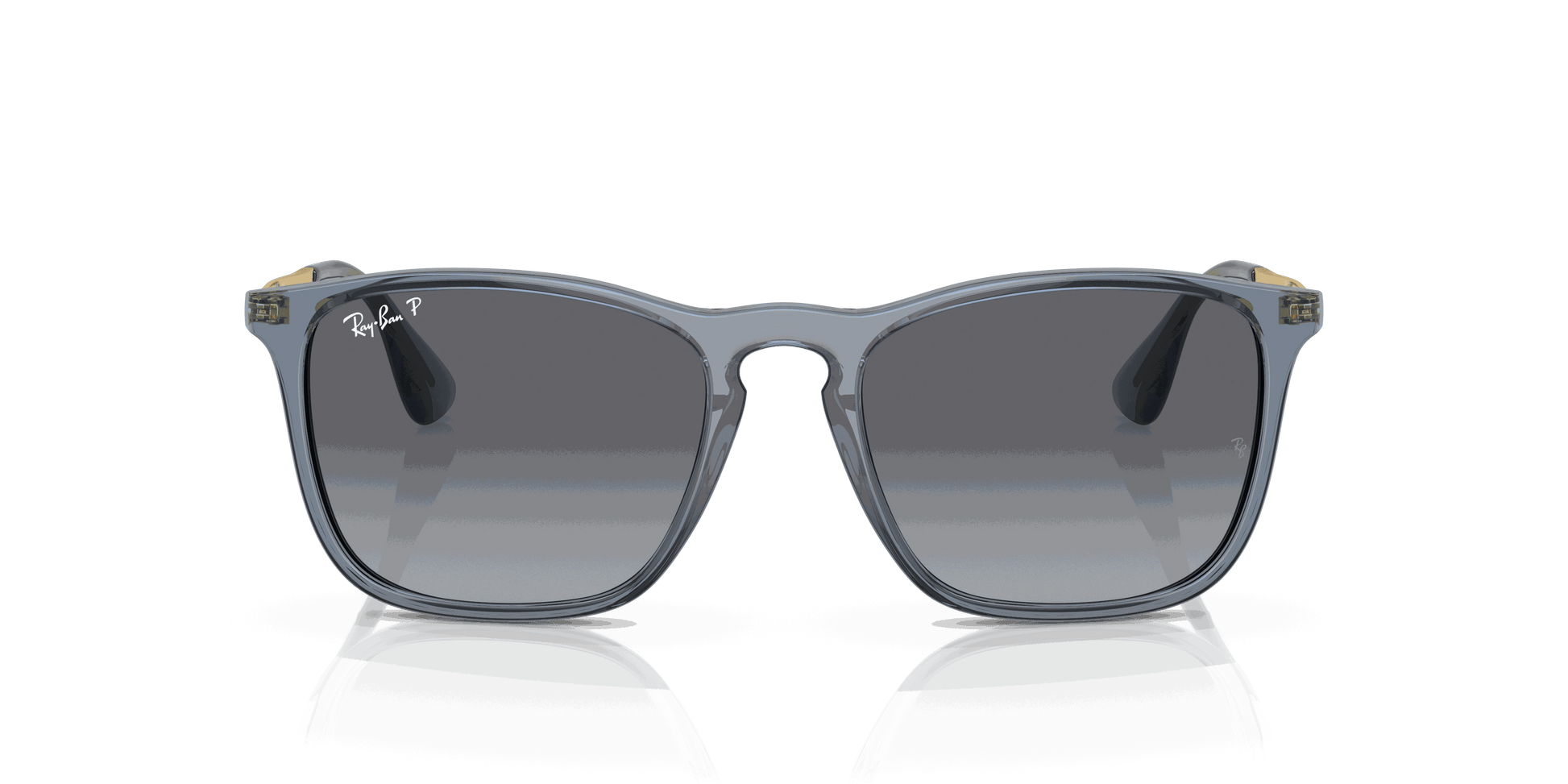 [Grey Lenses, Polished Transparent Blue Frame]