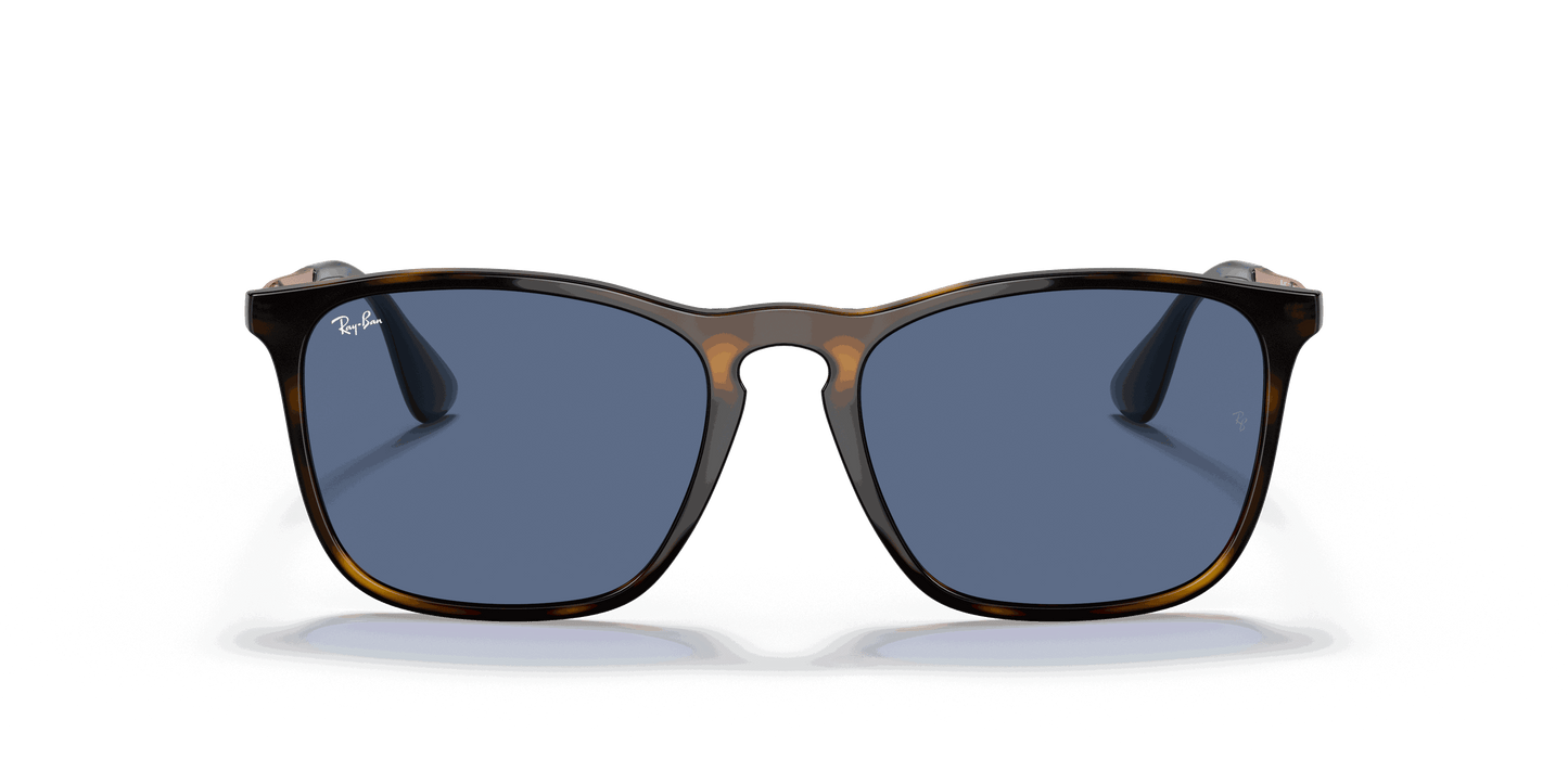 [Blue Lenses, Polished Havana Frame]