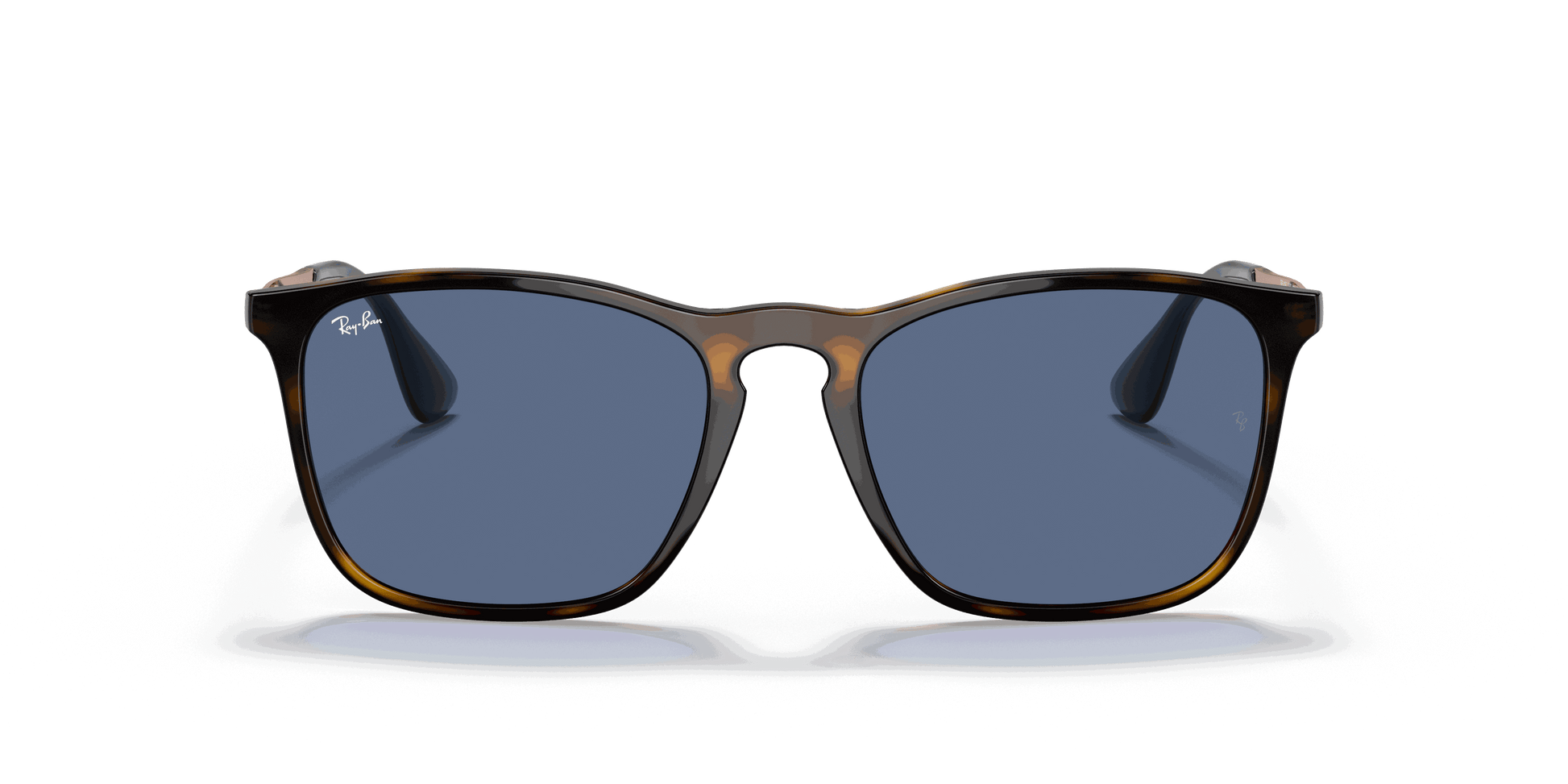 [Blue Lenses, Polished Havana Frame]