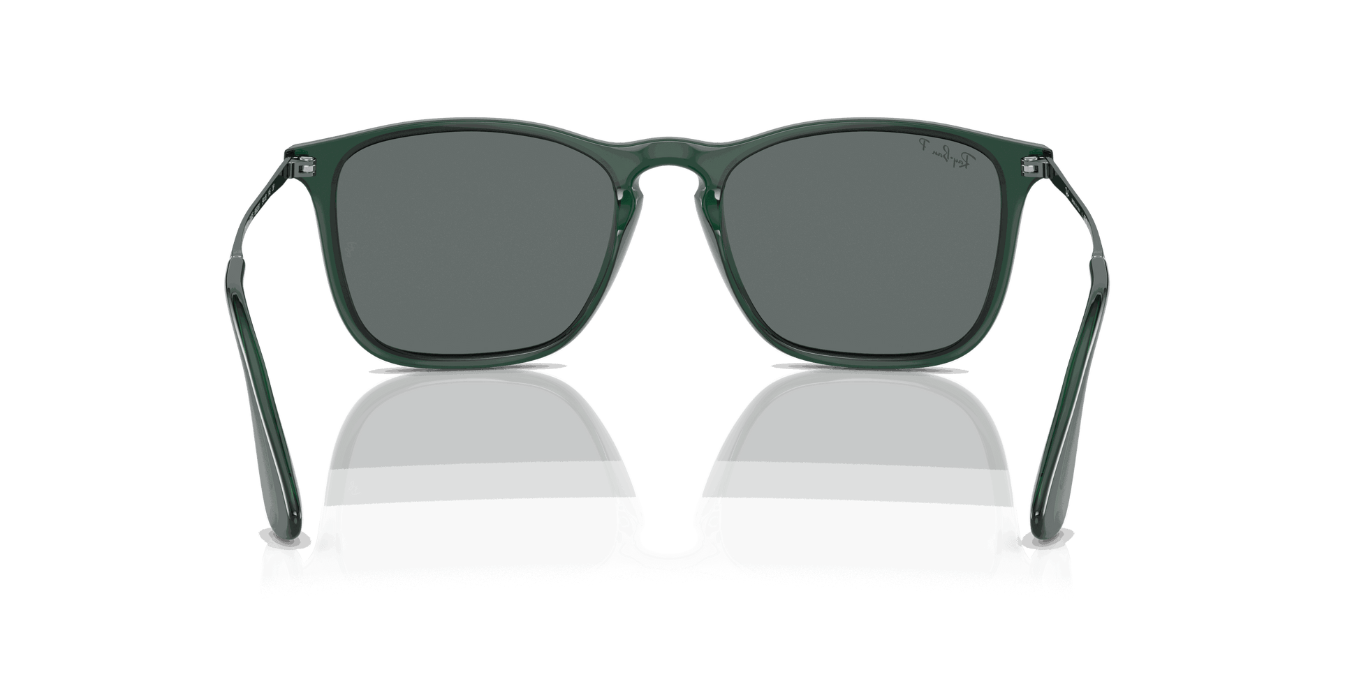 [Dark Grey Lenses, Polished Transparent Green Frame]