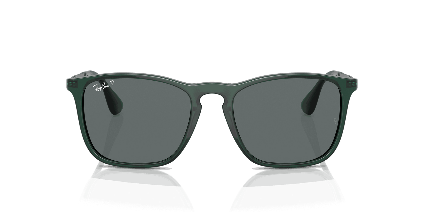 [Dark Grey Lenses, Polished Transparent Green Frame]