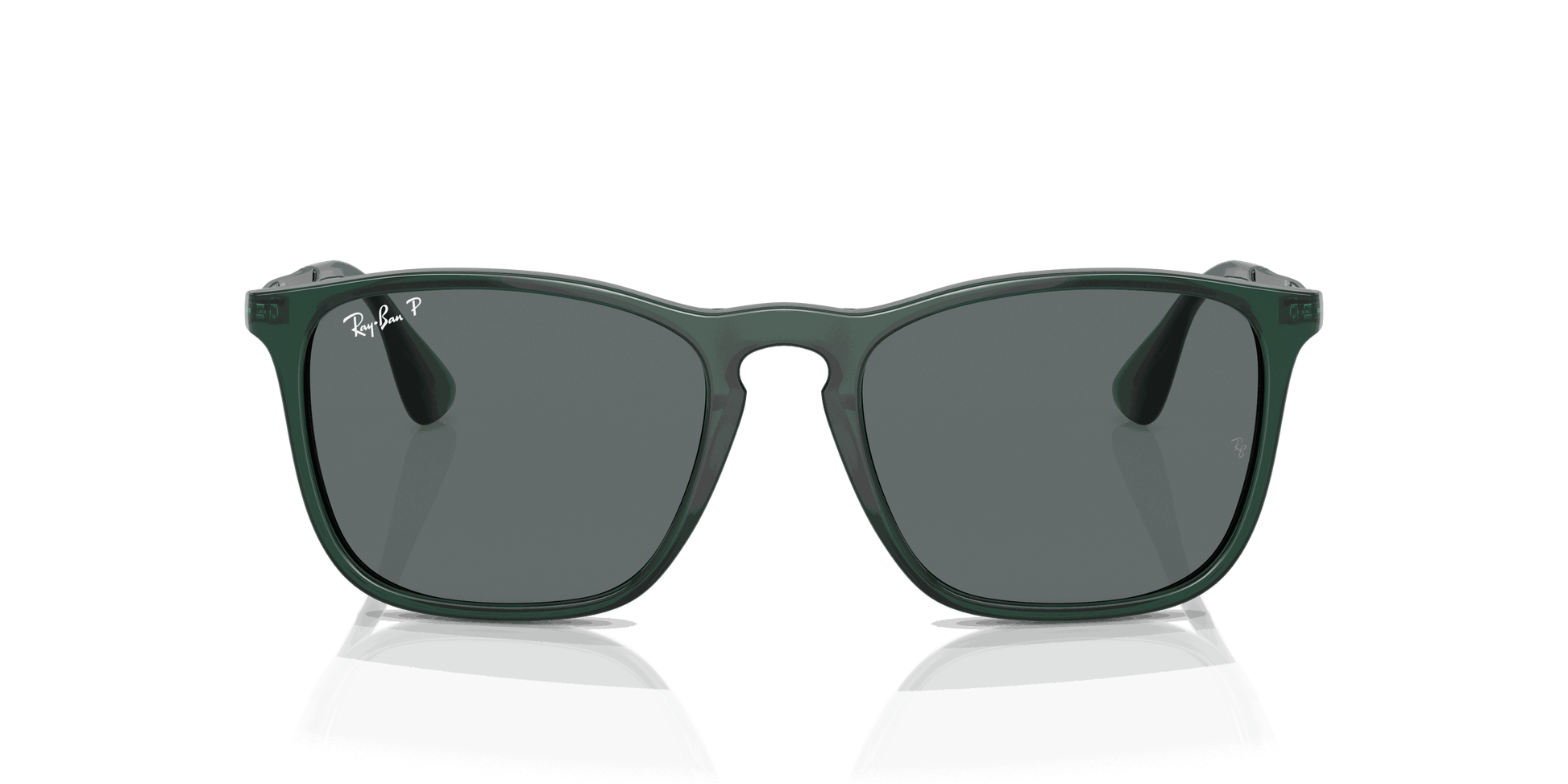 [Dark Grey Lenses, Polished Transparent Green Frame]