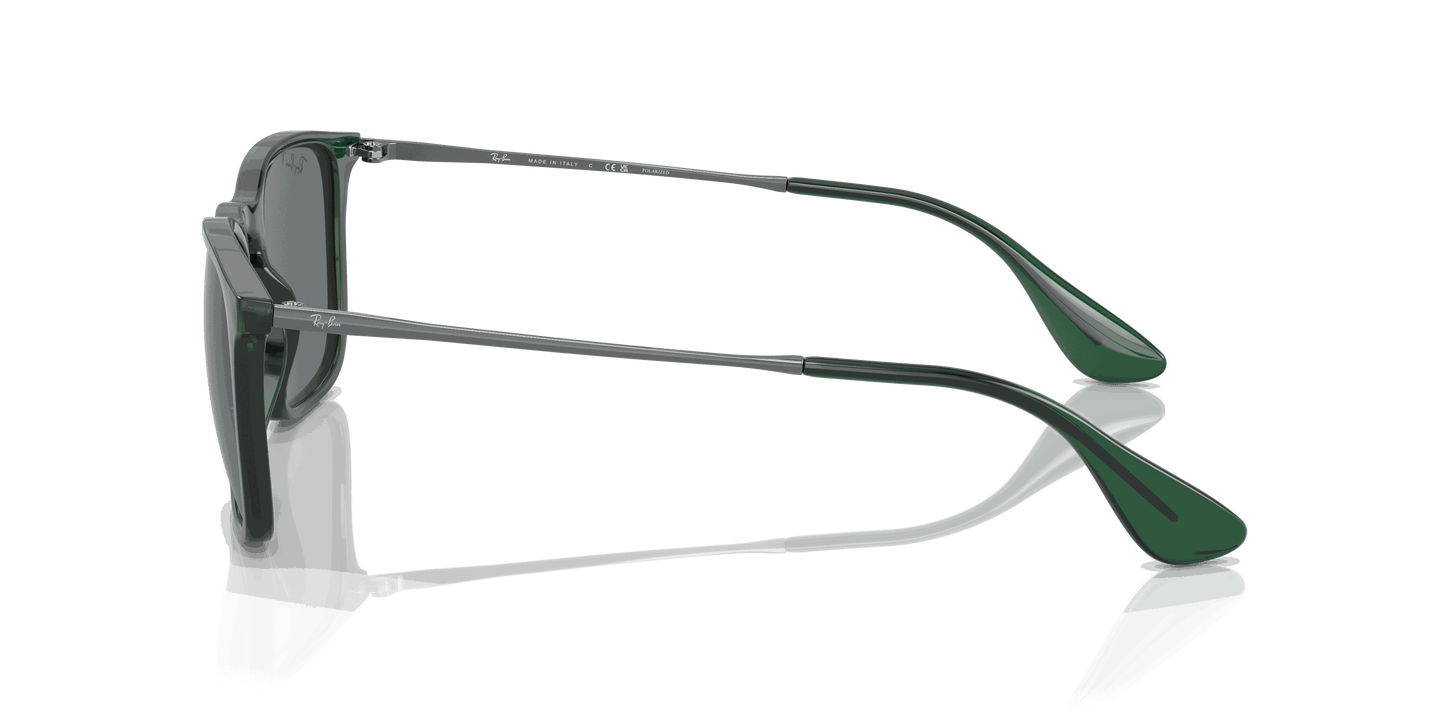 [Dark Grey Lenses, Polished Transparent Green Frame]