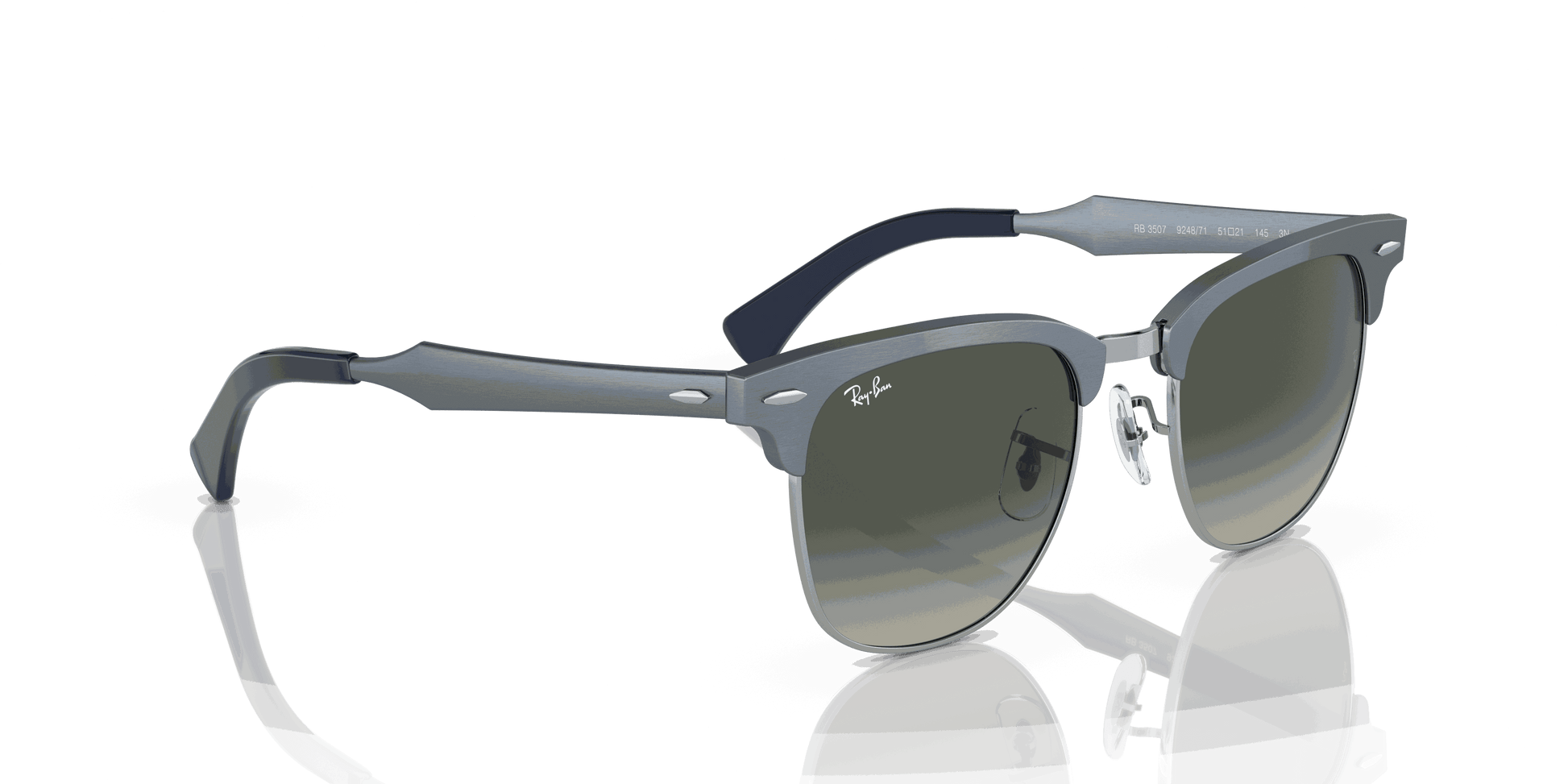 [Grey Lenses, Matte Blue On Silver Frame]