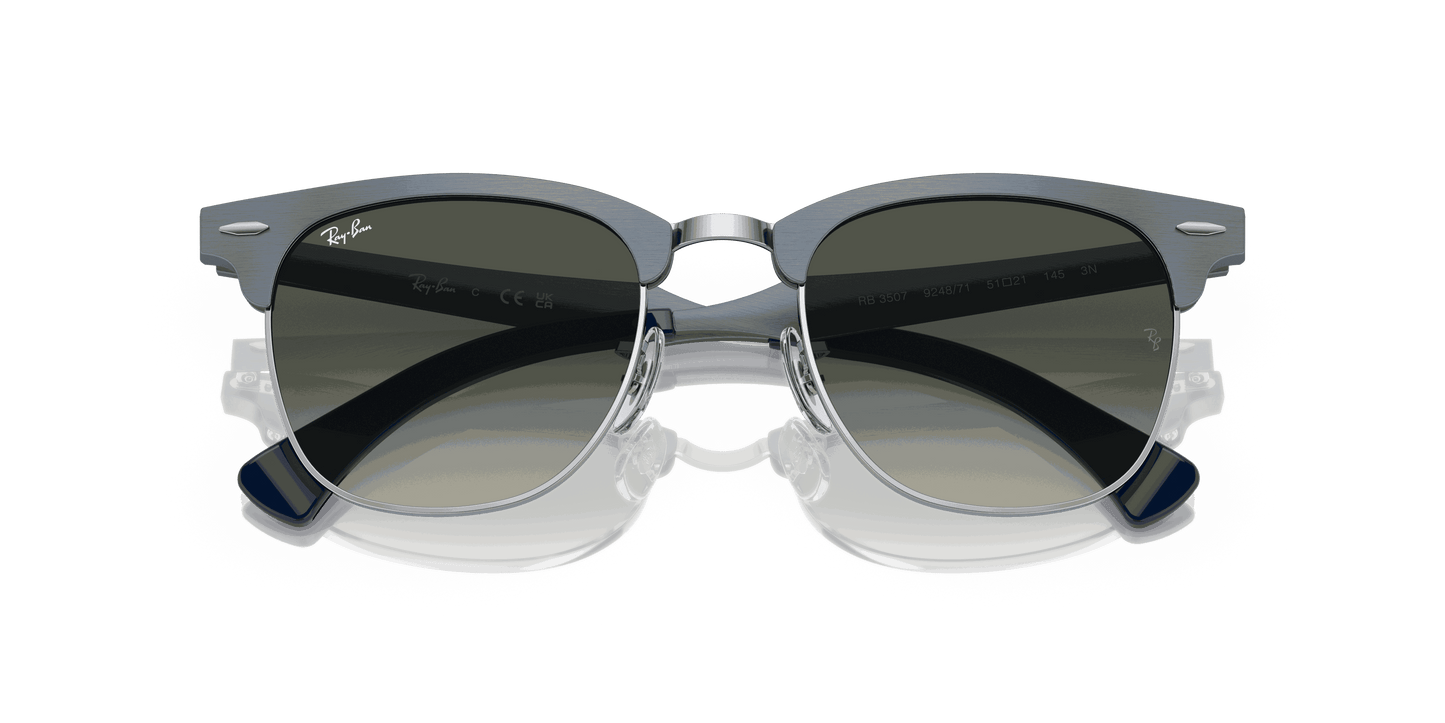 [Grey Lenses, Matte Blue On Silver Frame]