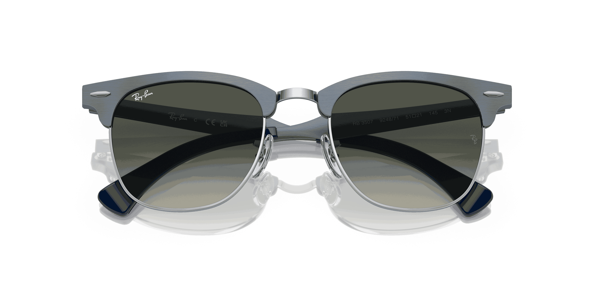 [Grey Lenses, Matte Blue On Silver Frame]