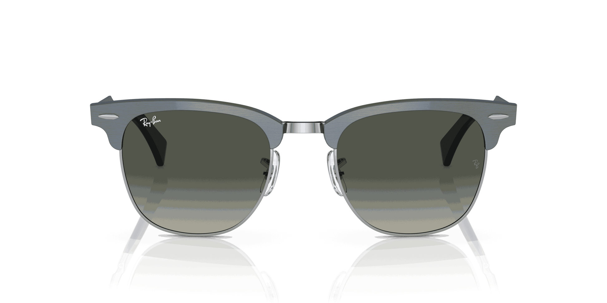 [Grey Lenses, Matte Blue On Silver Frame]