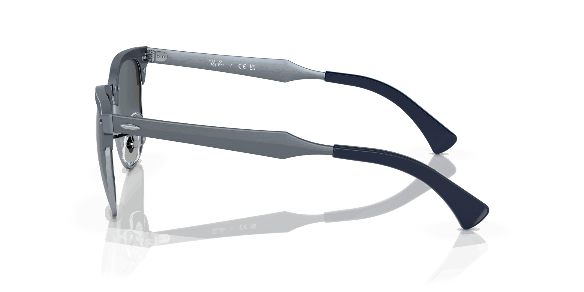 [Grey Lenses, Matte Blue On Silver Frame]