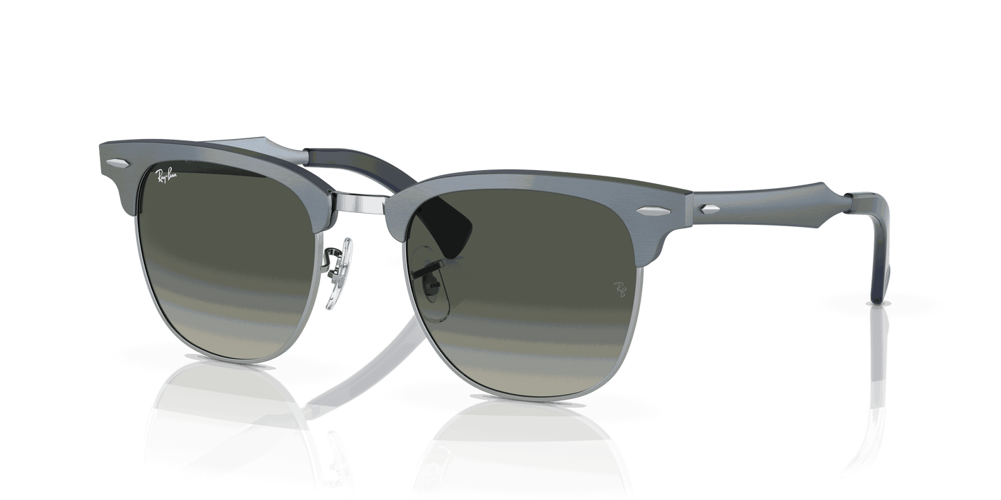 [Grey Lenses, Matte Blue On Silver Frame]