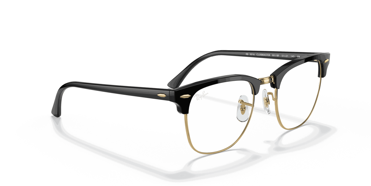 [Clear Lenses, Polished Black Frame]