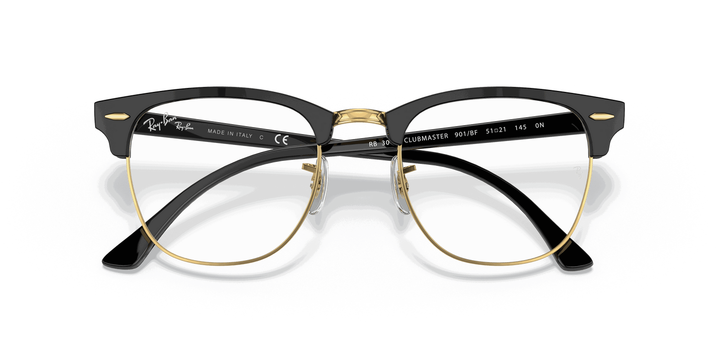 [Clear Lenses, Polished Black Frame]