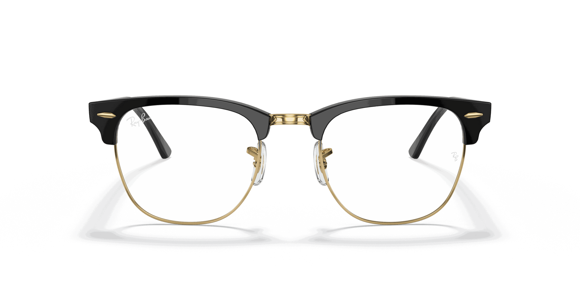 [Clear Lenses, Polished Black Frame]